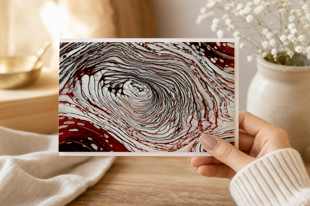 Silver Vortex — Art Greeting Card