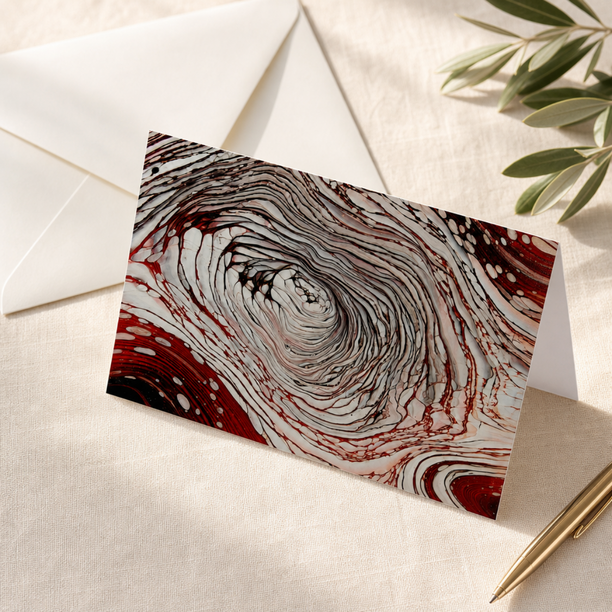 Silver Vortex — Art Greeting Card