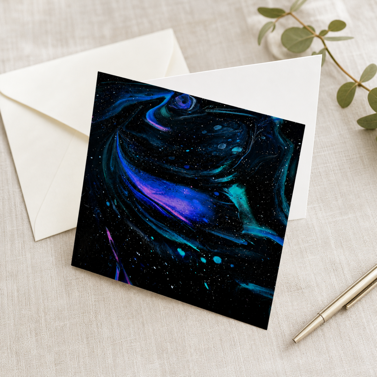 Galaxy Swirl — Art Greeting Card