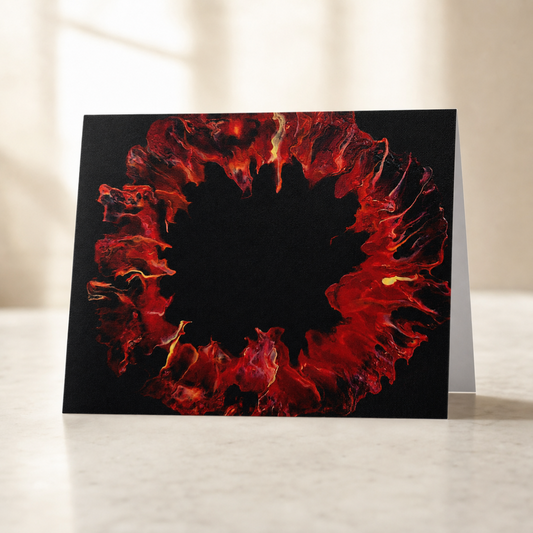 Crimson Ring — Art Greeting Card