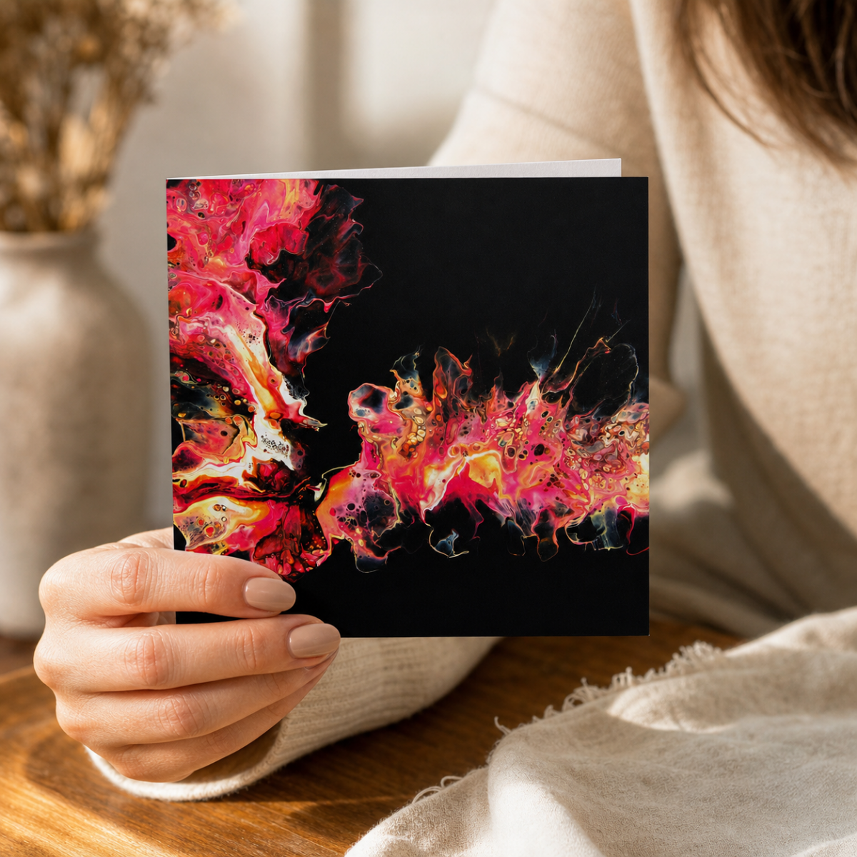 Ember Burst — Art Greeting Card