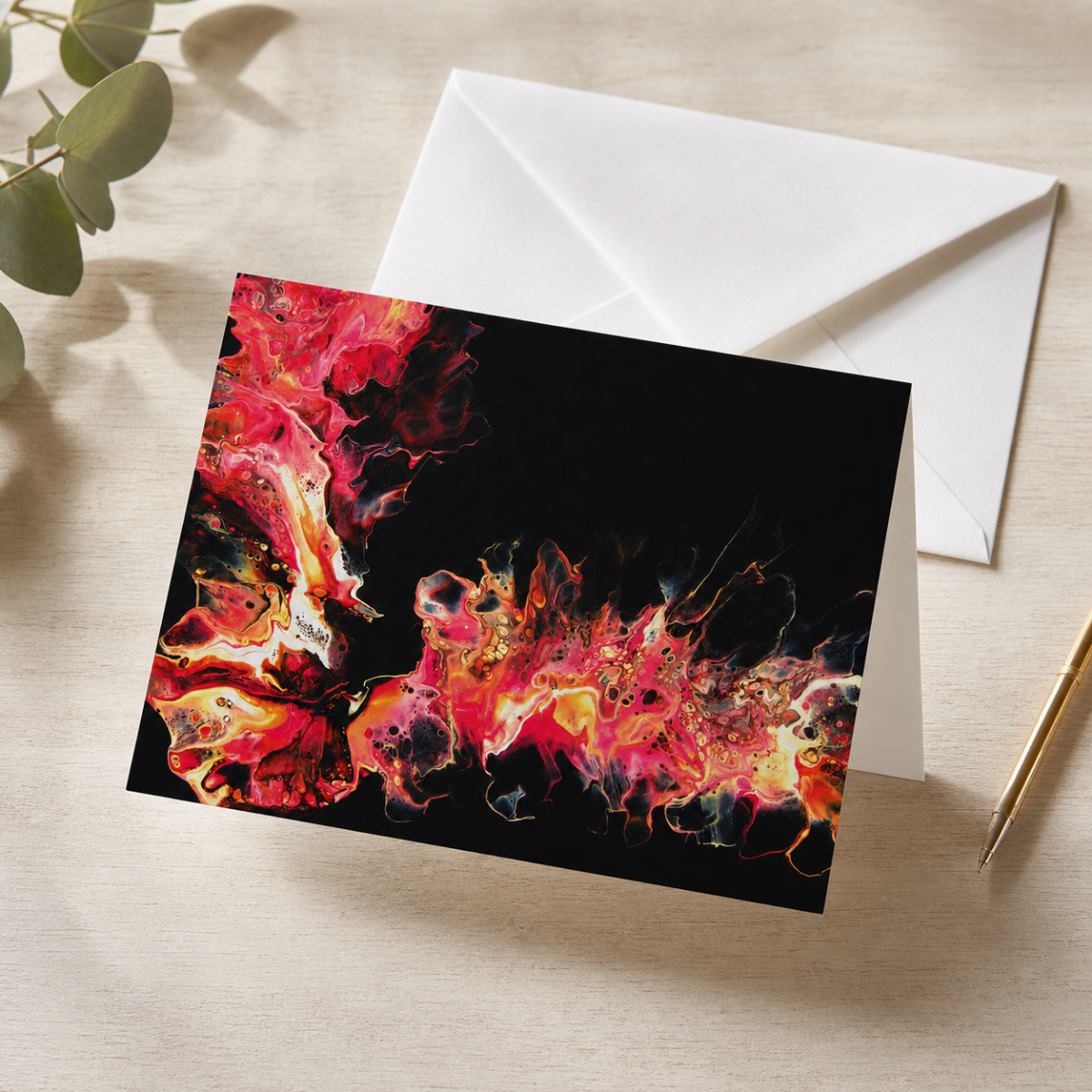 Ember Burst — Art Greeting Card