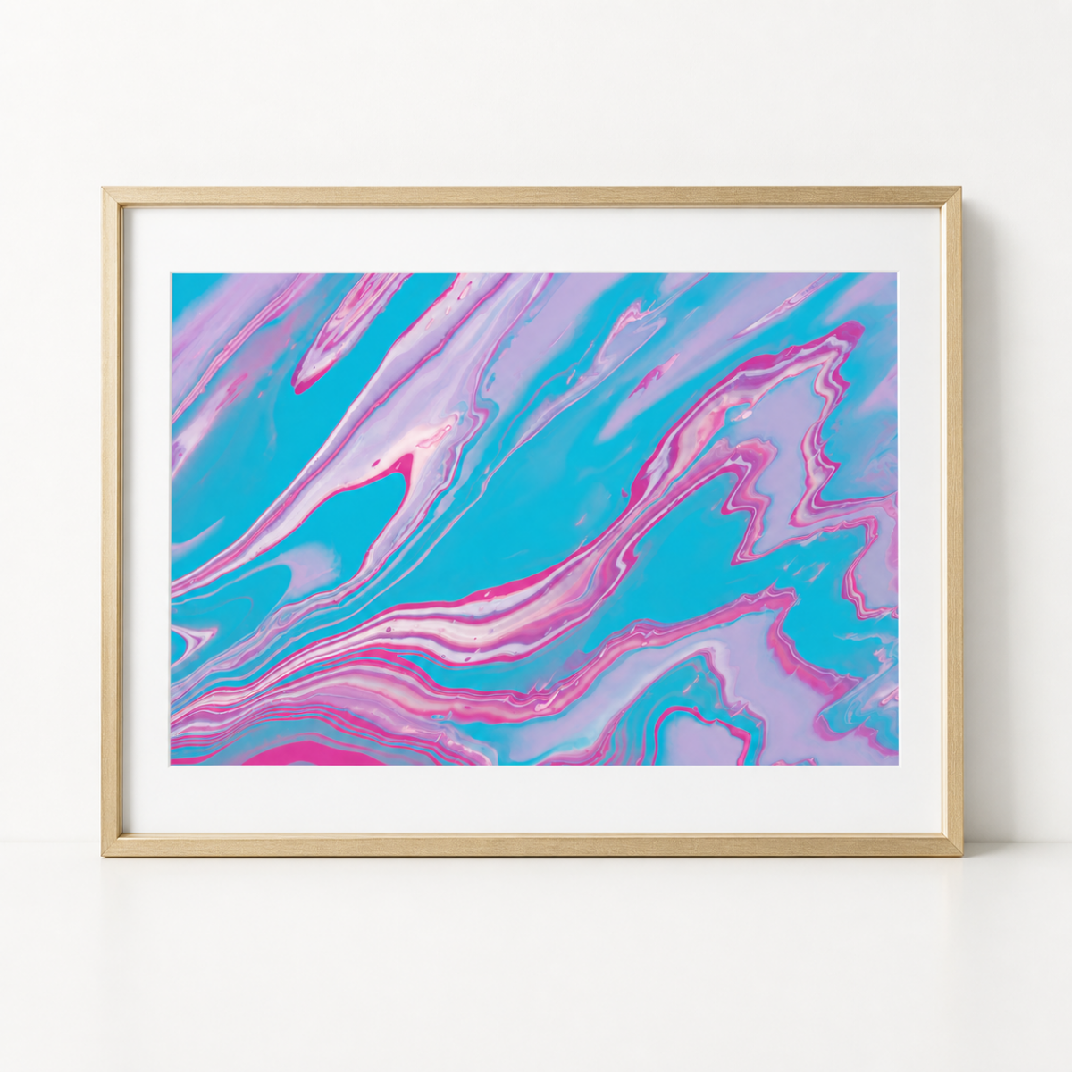 Pastel Swirl Art Print, Abstract Pour Art