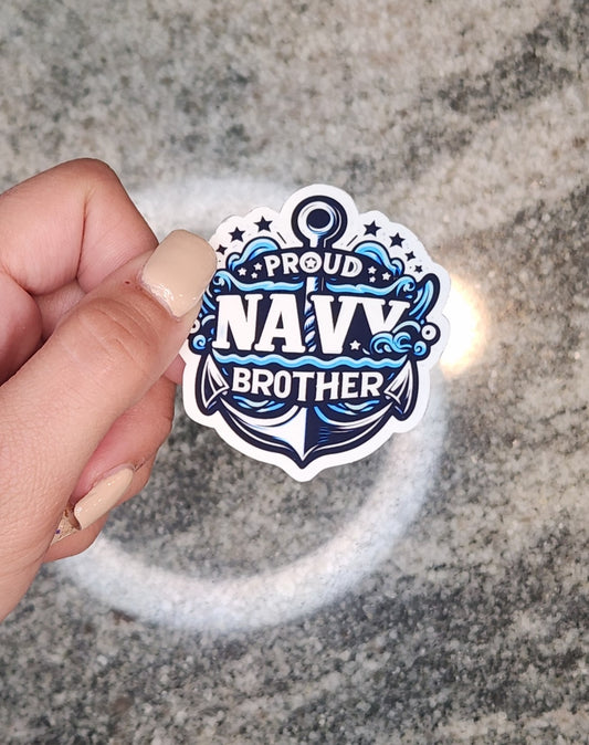 Navy Brother, WATERPROOF VINYL STICKER