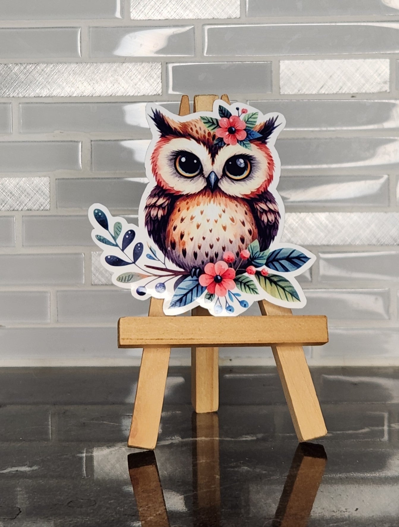 OWL, WATERPROOF VINYL STICKER