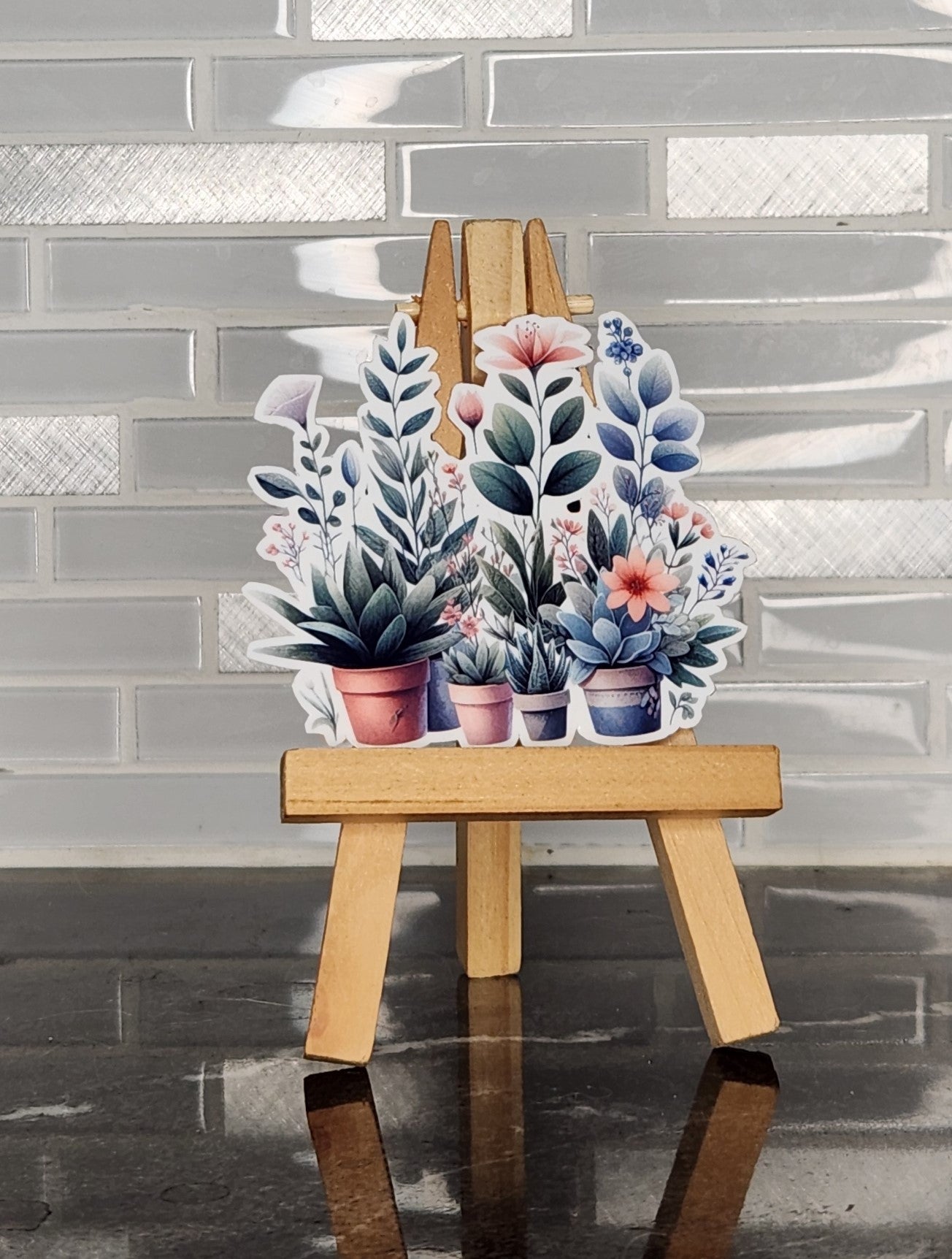 PRECIOUS POTTED PLANTS, WATERPROOF VINYL STICKER