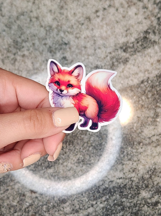 Fox, WATERPROOF VINYL STICKER