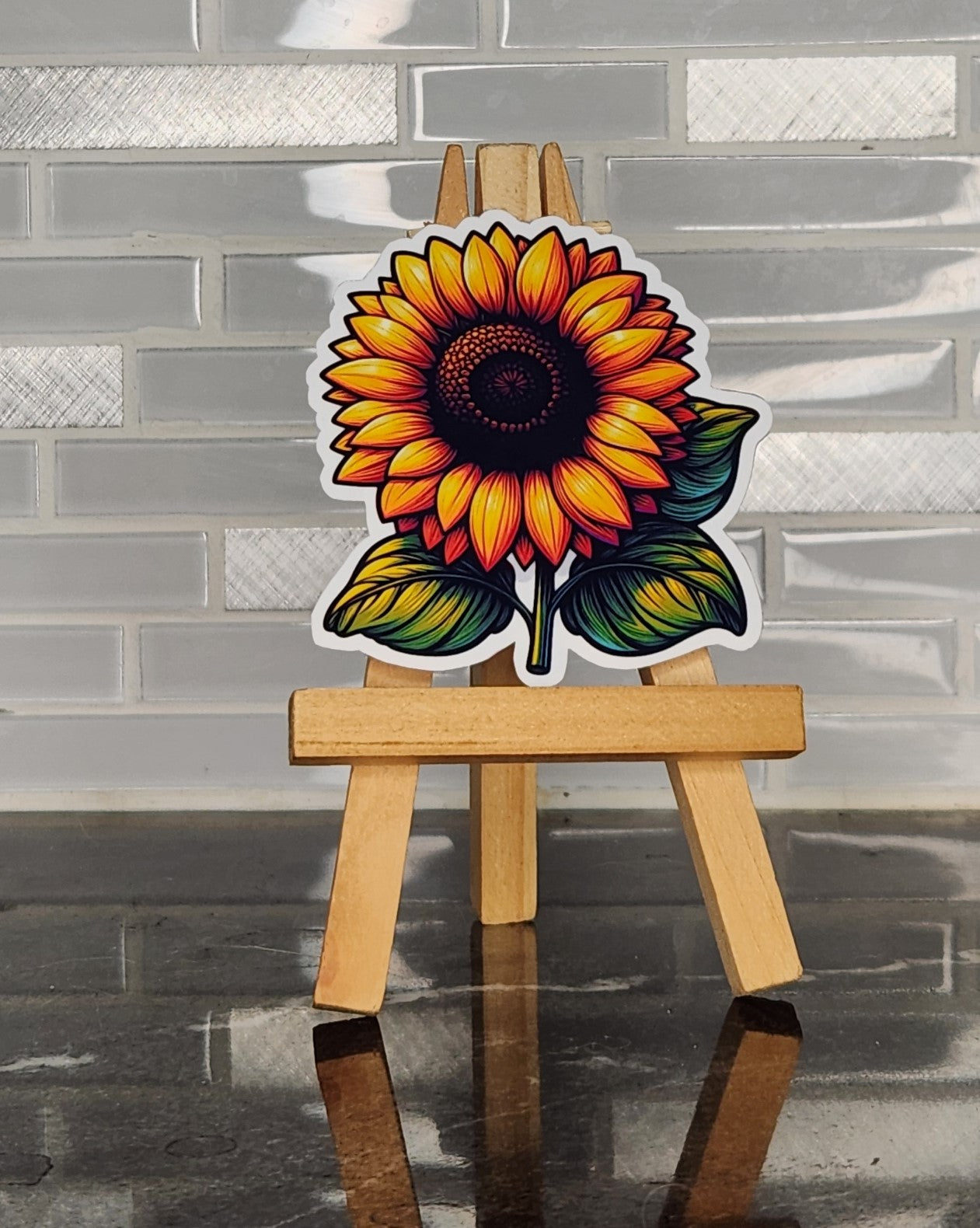 Sunflower, WATERPROOF VINYL STICKER