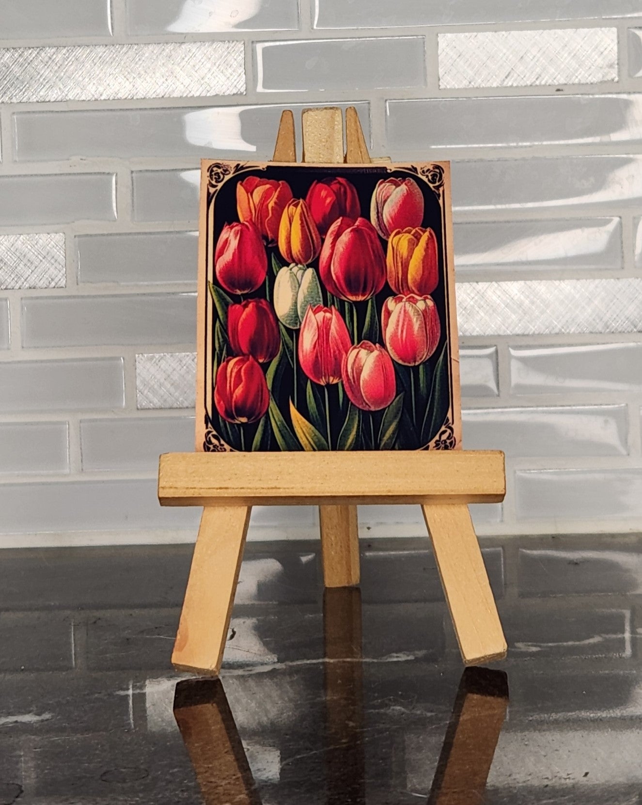 Tulips Seed Packet, WATERPROOF VINYL STICKER