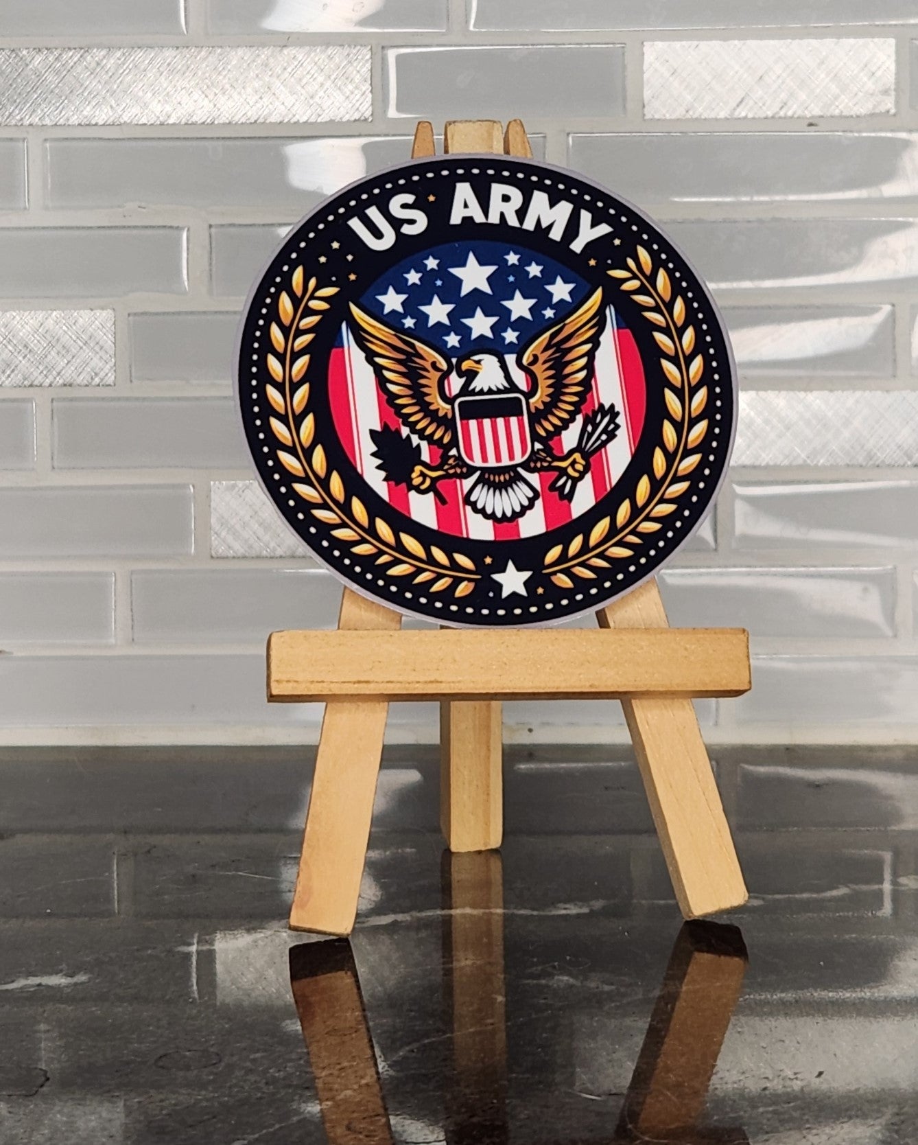 US ARMY, WATERPROOF VINYL STICKER