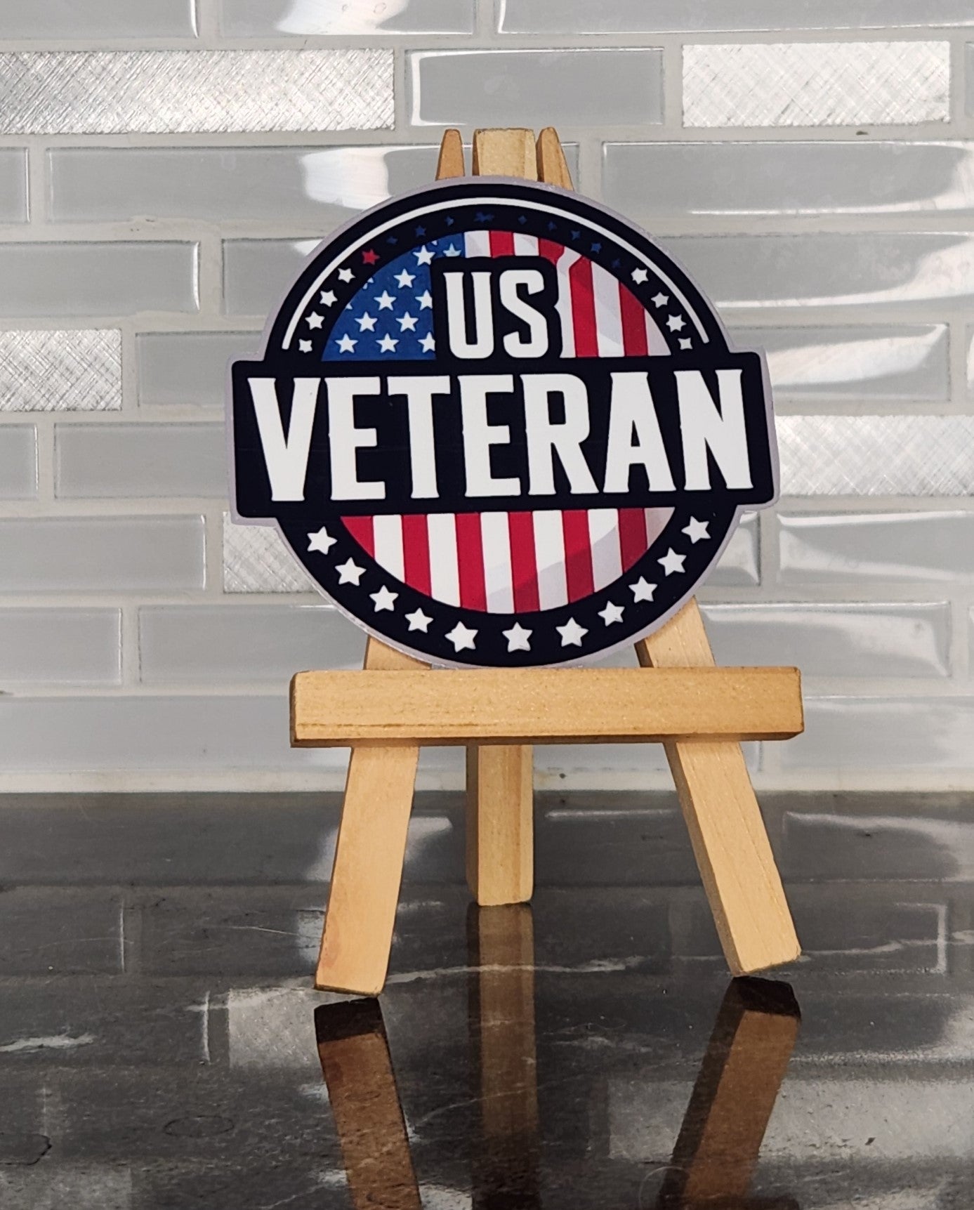 US VETERAN BOLD WATERPROOF VINYL STICKER