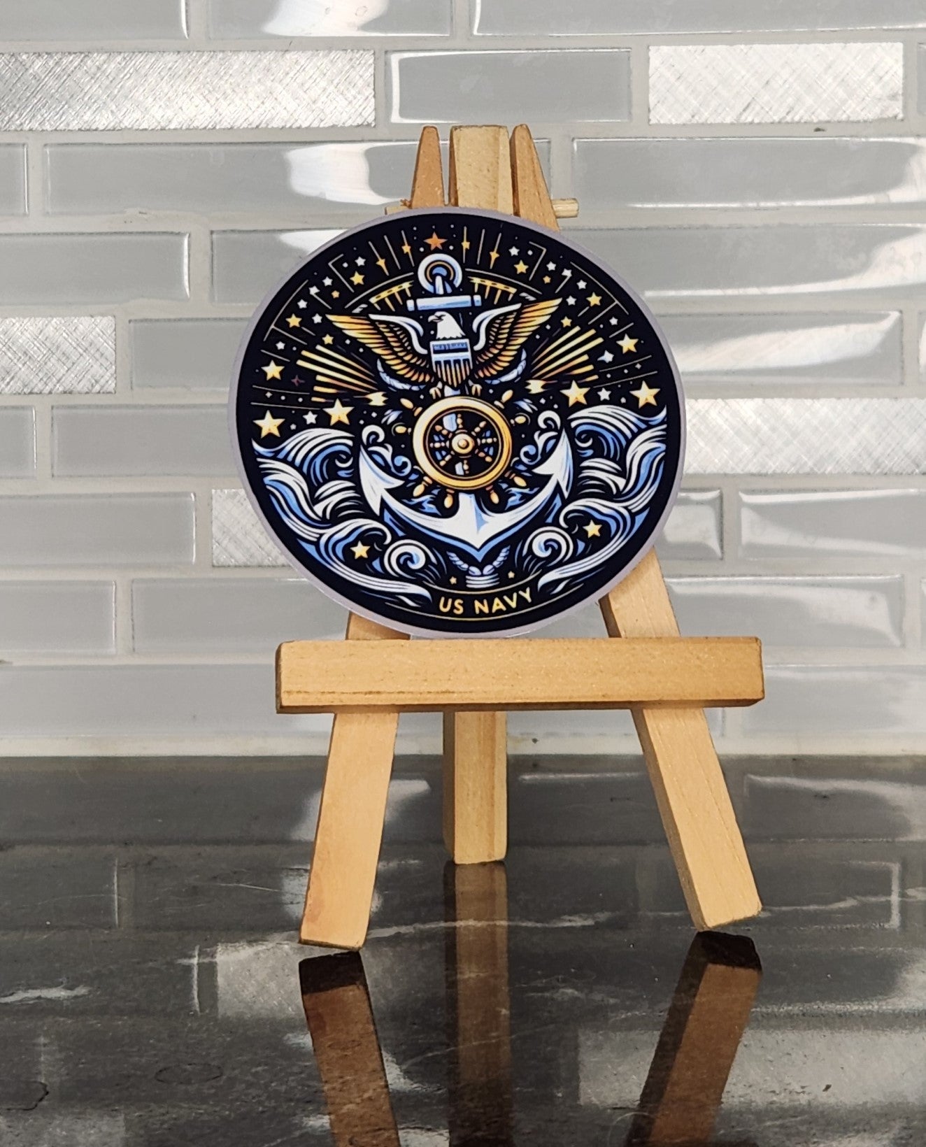 US NAVY, WATERPROOF VINYL STICKER