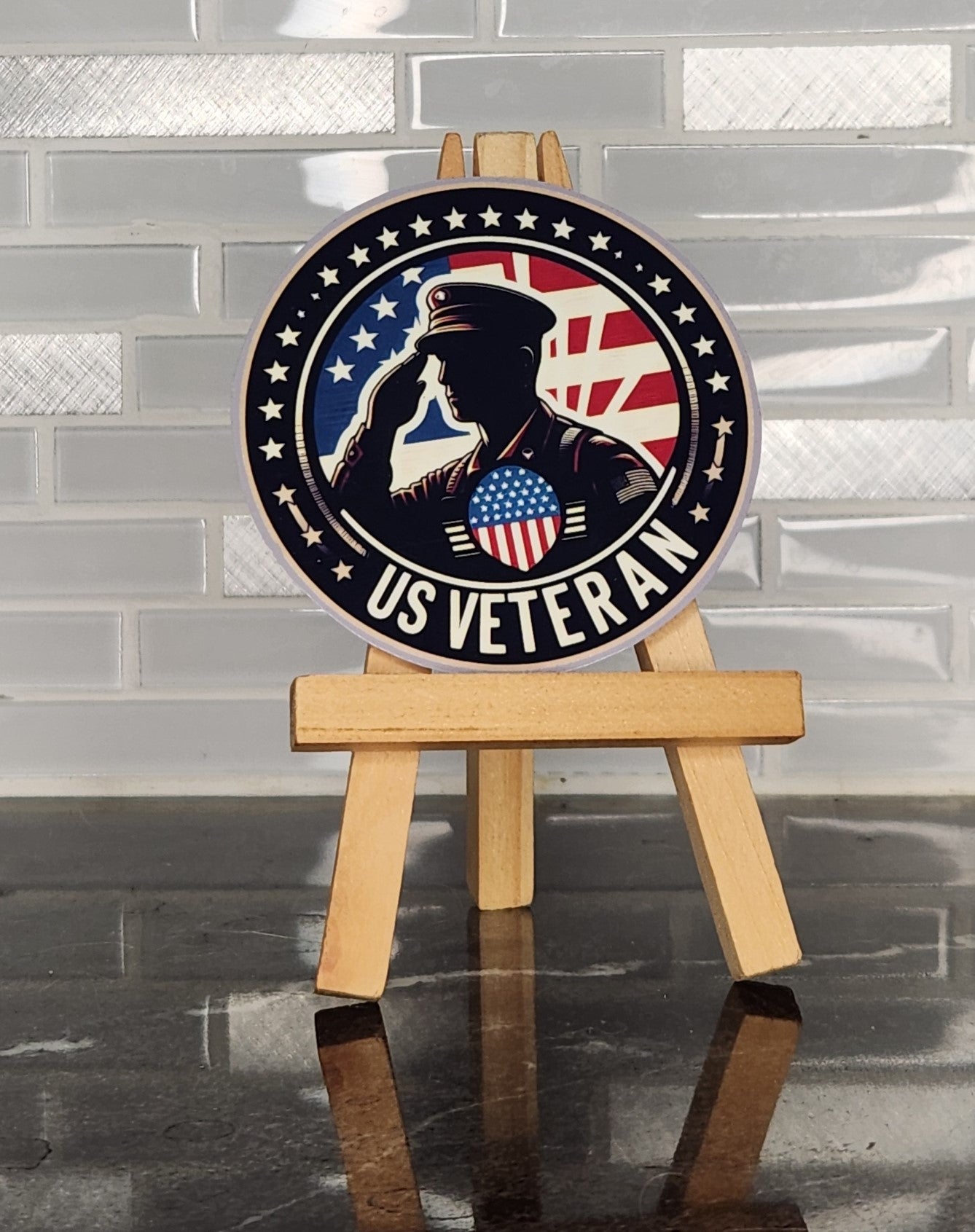 US VETERAN SOLDIER, WATERPROOF VINYL STICKER