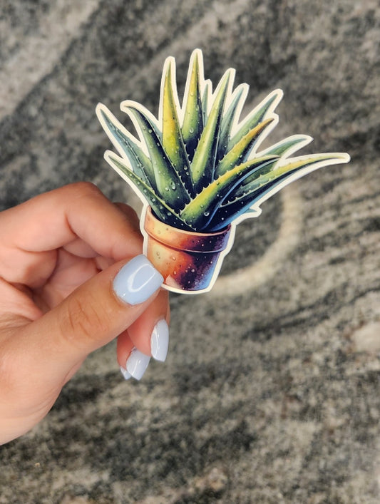 Aloe Vera, WATERPROOF VINYL STICKER