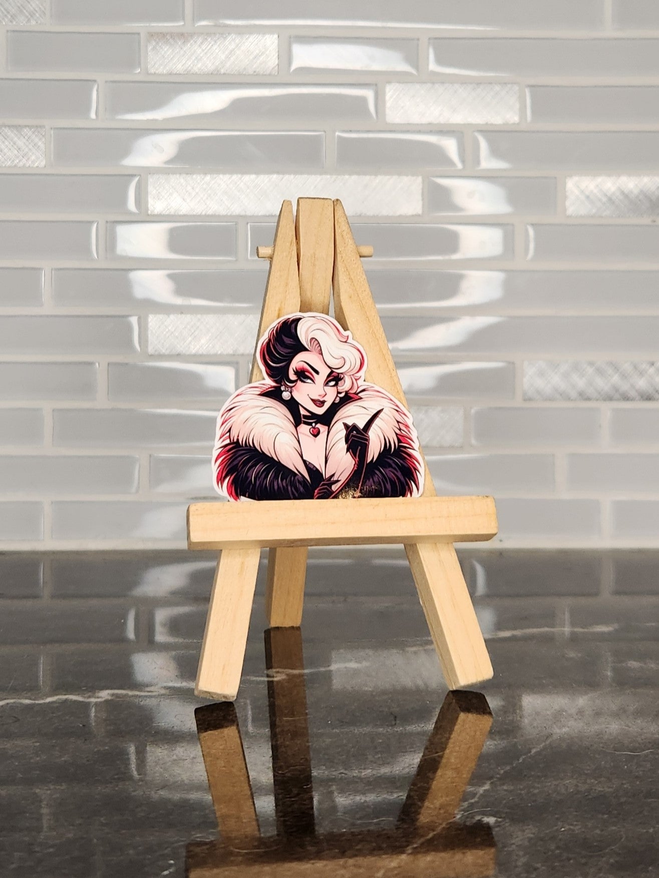 Cruella Deville, WATERPROOF VINYL STICKER