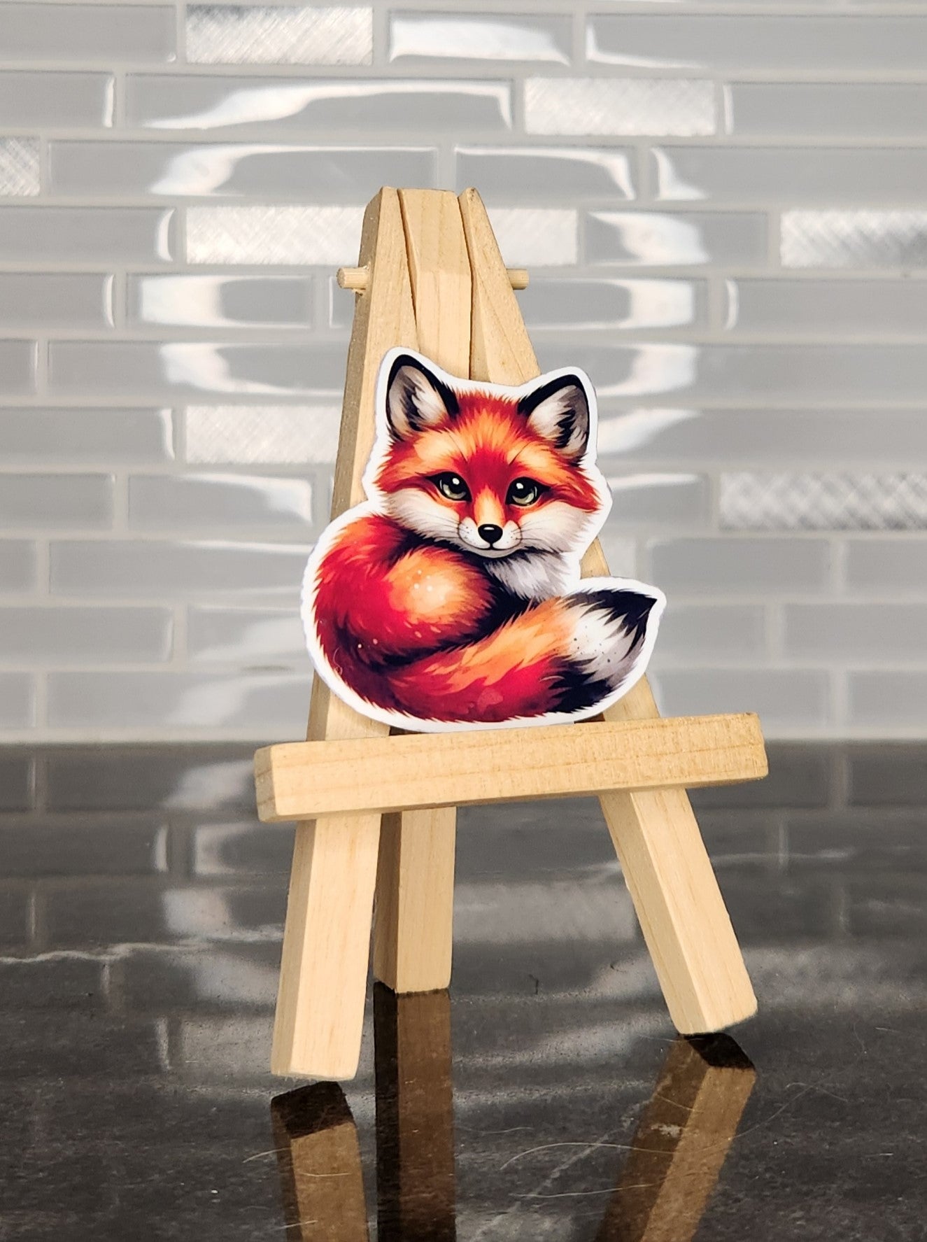 Fox, WATERPROOF VINYL STICKER