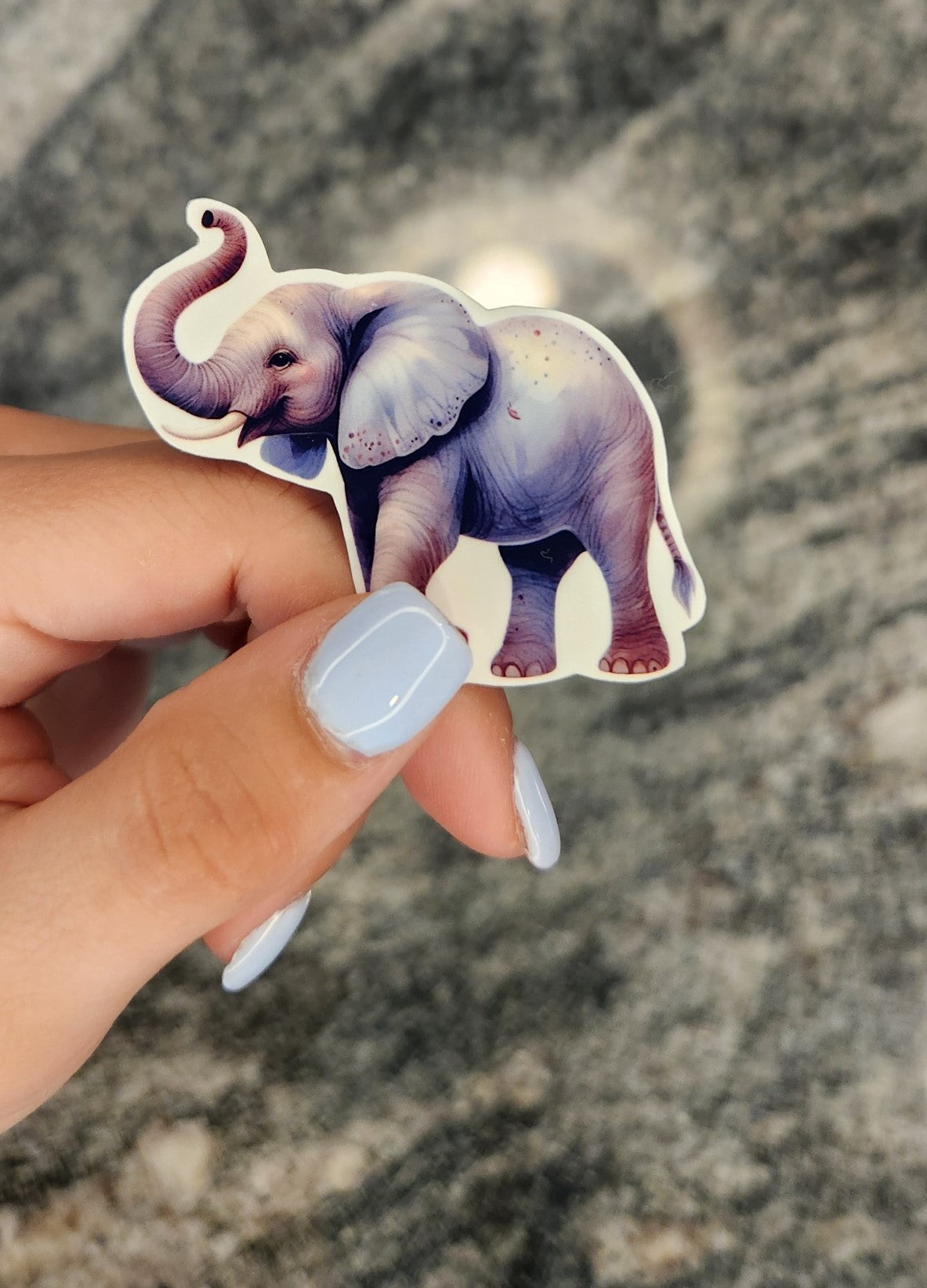 ELEPHANT, WATERPROOF VINYL STICKER