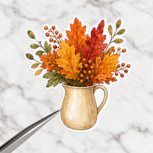 Fall Flowers Bouquet — Waterproof Vinyl Sticker