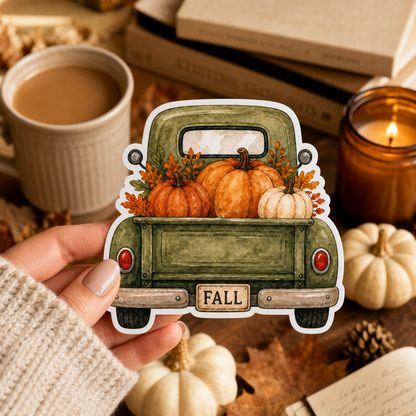 Pumpkin Truck Sticker