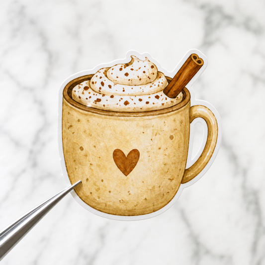 Pumpkin Spice Latte — Waterproof Vinyl Sticker