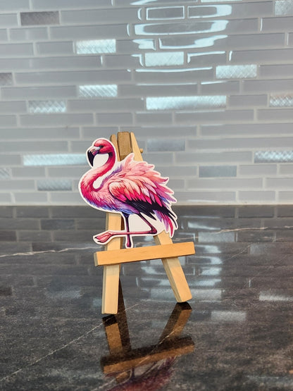 Hand-drawn flamingo waterproof vinyl sticker