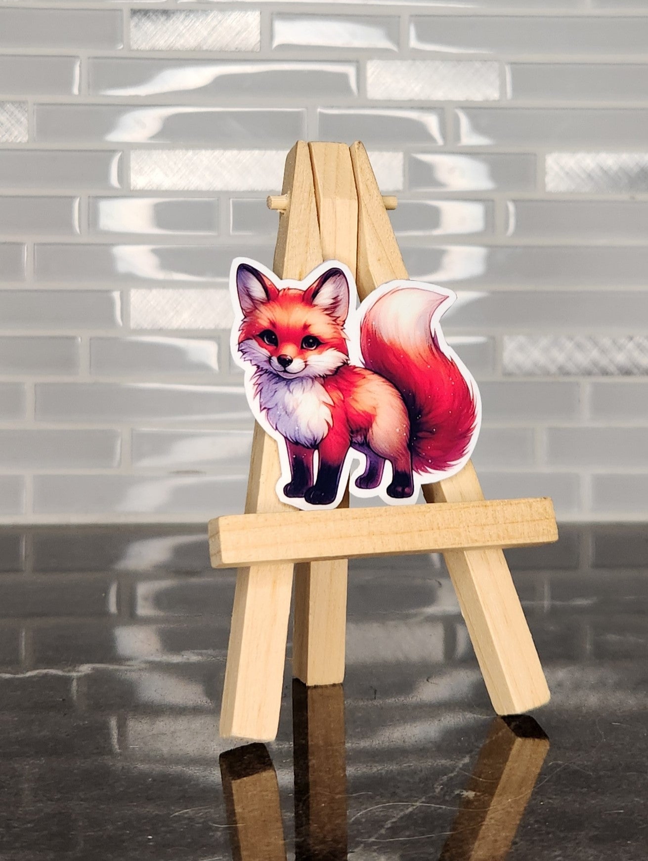 Fox, WATERPROOF VINYL STICKER