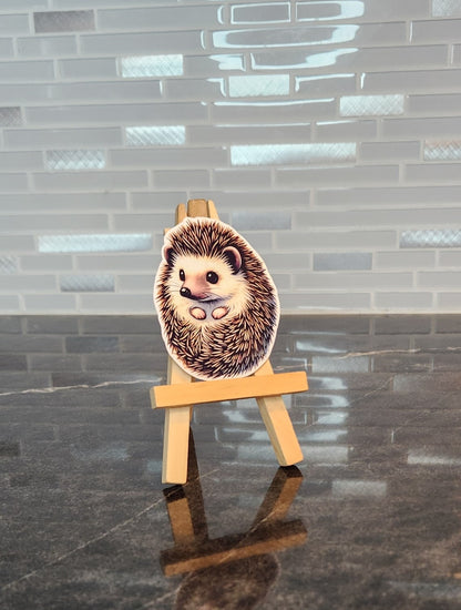 Hand-drawn hedgehog waterproof vinyl sticker