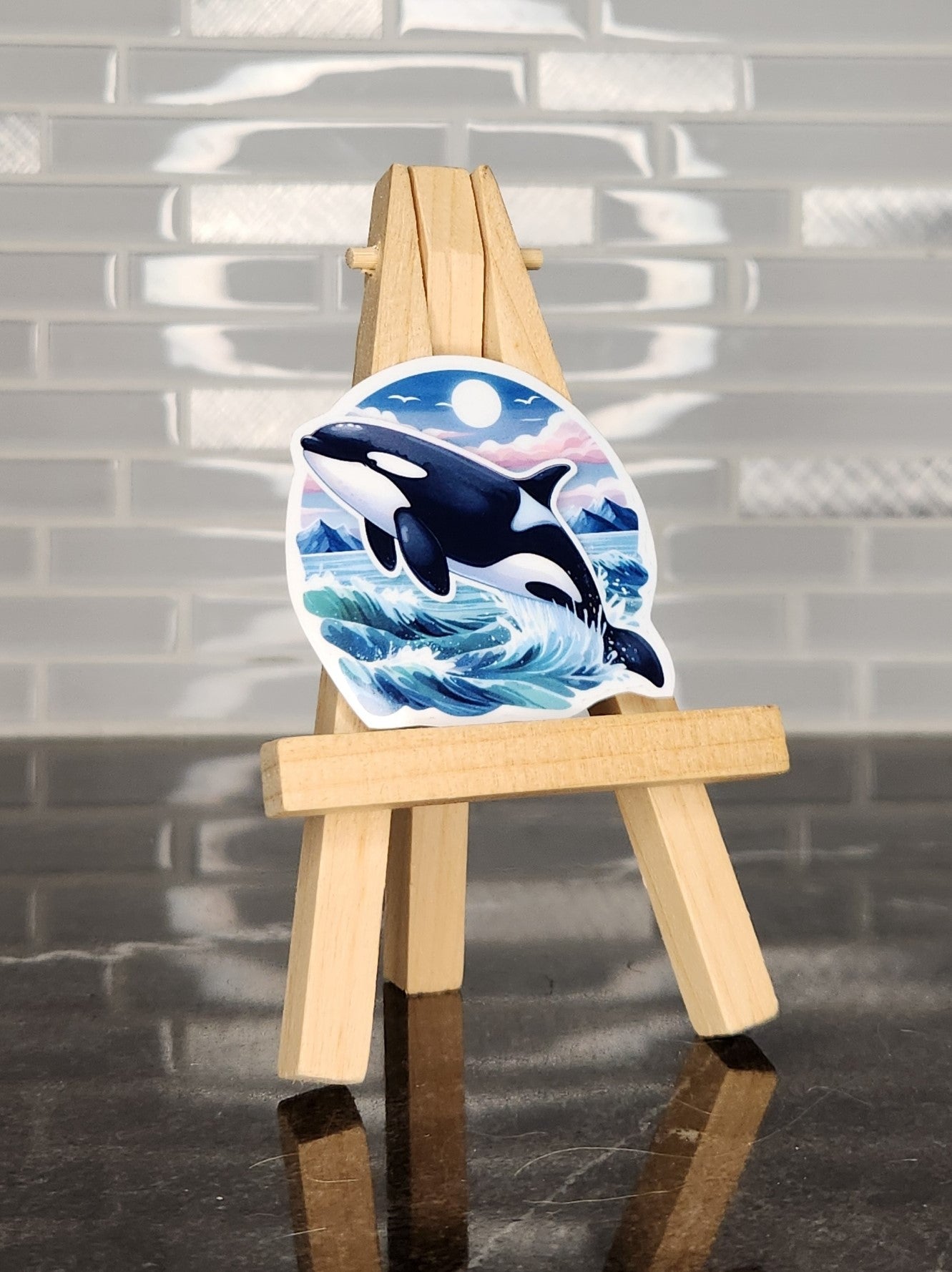 Orca, Killer Whale, WATERPROOF VINYL STICKER