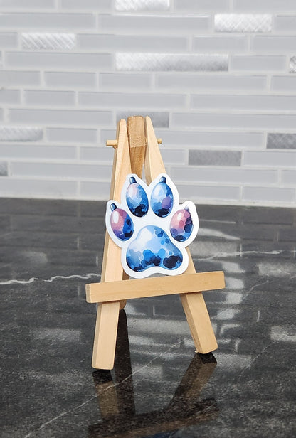 Hand-drawn paw print waterproof vinyl sticker