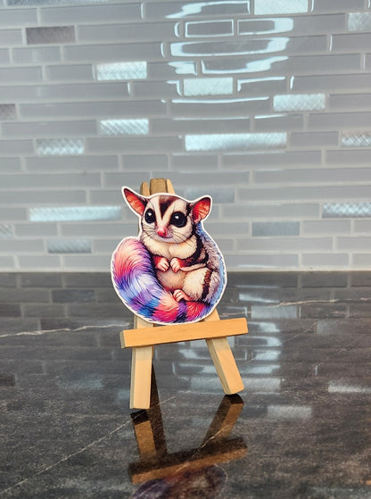 Hand-drawn sugar glider waterproof vinyl sticker