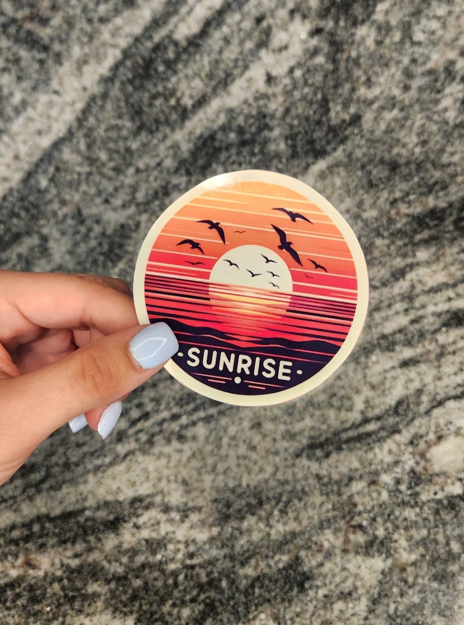 Sunrise, WATERPROOF VINYL STICKER