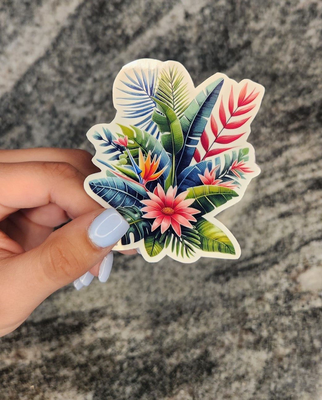 Precious Tropical Plants, WATERPROOF VINYL STICKER