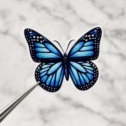 Blue Butterfly — Waterproof Vinyl Sticker