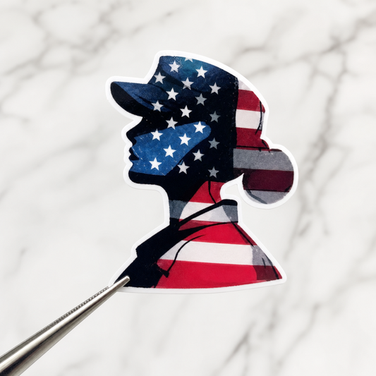 Female Soldier — Waterproof Vinyl Sticker