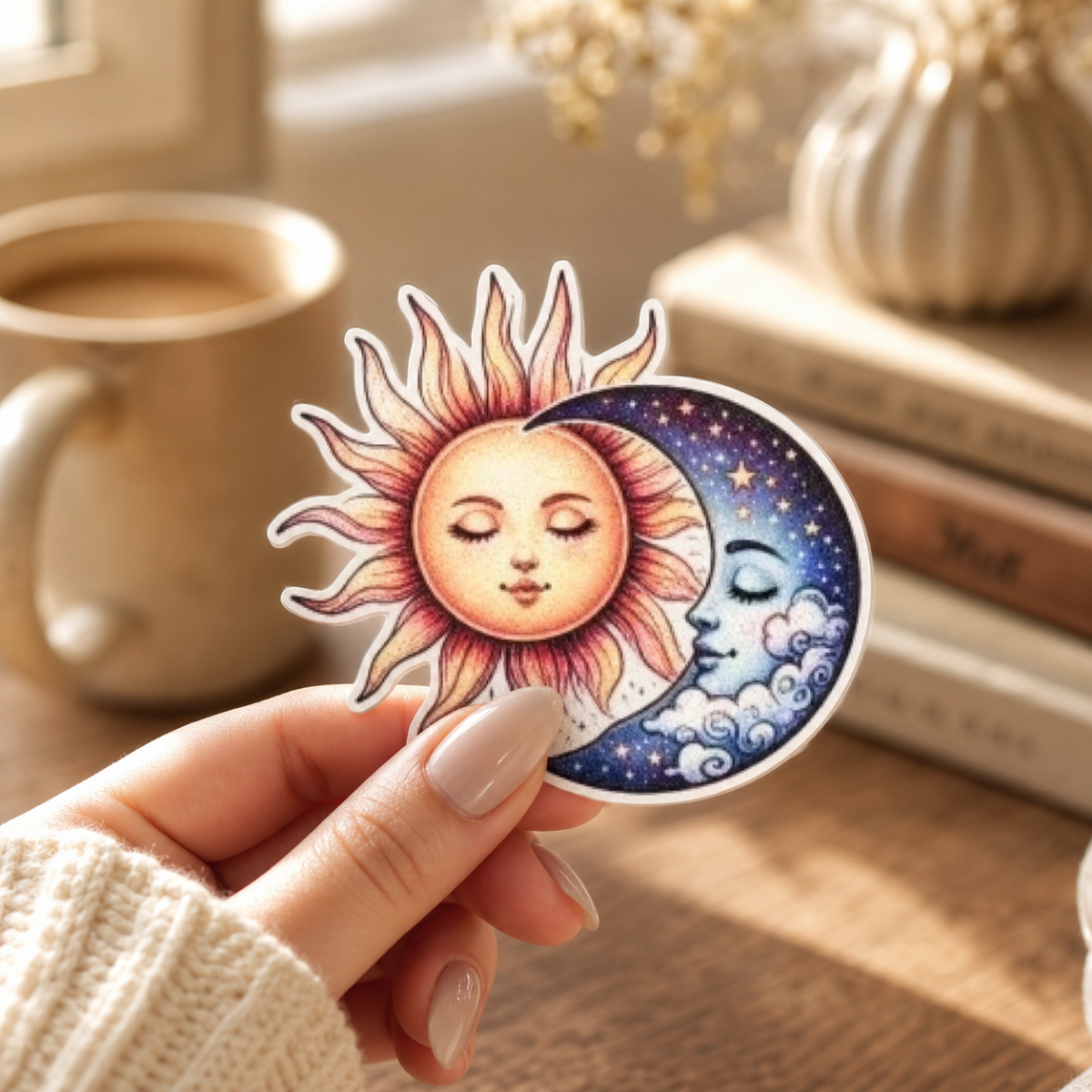 Sun and Moon Sticker