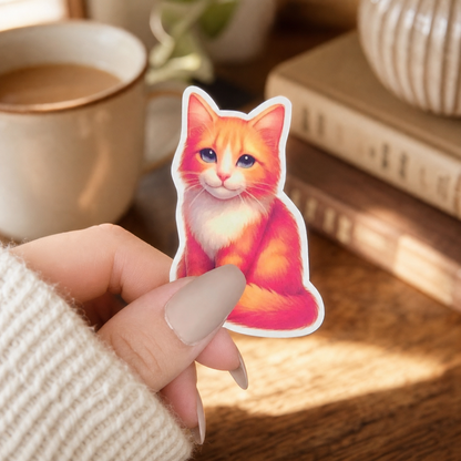 Orange Tabby Cat Sticker