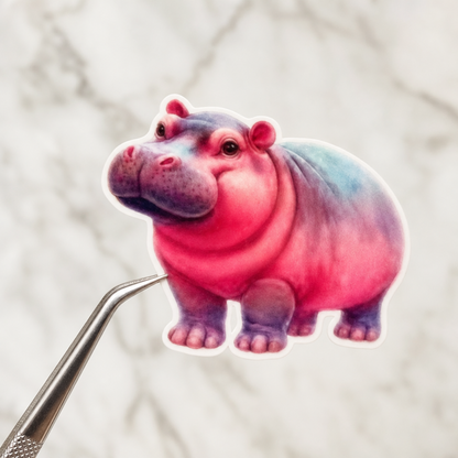 Hippo — Waterproof Vinyl Sticker