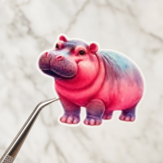 Hippo — Waterproof Vinyl Sticker