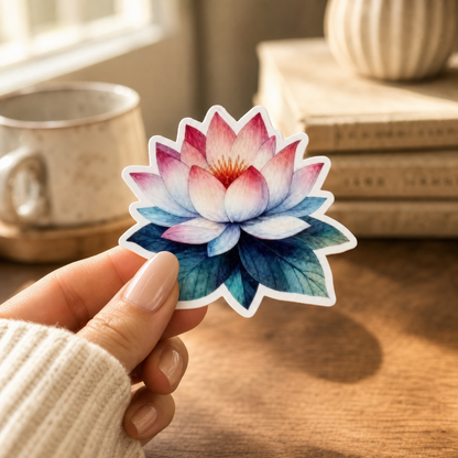 Lotus Flower — Waterproof Vinyl Sticker