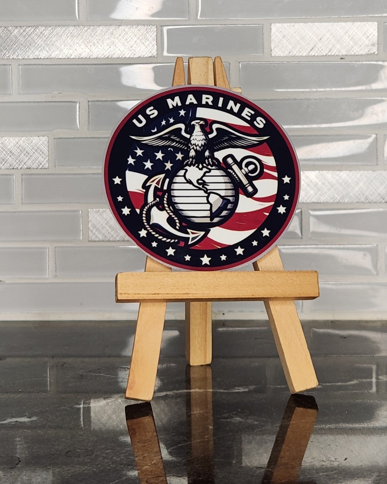 US MARINES, WATERPROOF VINYL STICKER