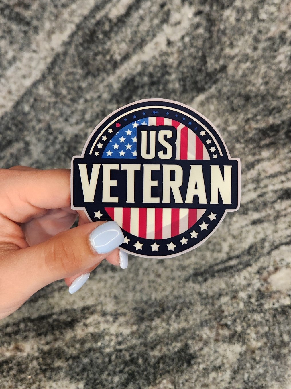 US VETERAN BOLD WATERPROOF VINYL STICKER